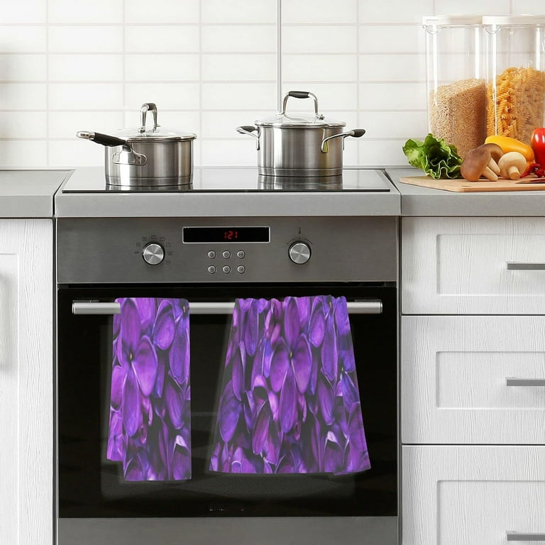 Dreamtimes 2 Piece Spring Lilac Purple Floral Hand Towels for Bath Decorative Pure Cotton Guest Towels Fingertip Towels for Bathroom Spa Gym 16 x 28 inch Walmart