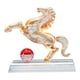 thumbnail image 3 of Estatua de caballo de cristal, adorno de Feng Shui chino, regalo, escultura animal de escritorio para Estilo A, 3 of 9