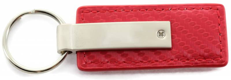 Dodge SRT Hell Cat Red Carbon Fiber Leather Key Chain