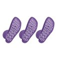 thumbnail image 3 of Personal Touch Top of the Line Mid-Calf Hospital Slipper Socks, for Adults and Designed for medical hospital patients,(Pack of 3 Purple), 3 of 5