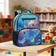 thumbnail image 2 of Jeiento Axolotl 13.5 Inch Toddler School Backpack for 2-5 Year Old, Lightweight Preschool Bag for Girls & Boys, 5 Pocket Bookbag with Adjustable Straps, Blue, 2 of 7