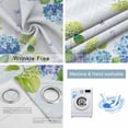 thumbnail image 2 of Blue Hydrangea Floral Blackout Curtains for Bedroom, Spring Butterfly Watercolor Flower Thermal Insulated Kitchen Drapes with Grommets, Light Blocking Window Treatment, 2 Panels 52" x 90", 2 of 7