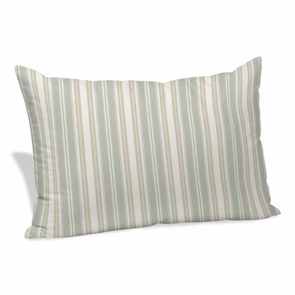 Light Green Lines Pillow Covers, Linen Long Throw Pillow Case, Retro Minimalist Stripes Pattern Holiday Pillow Protector Decorative Cushion Cover for Living Room/Bedroom 20" x 26"