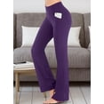 Hanerdun Women Bootcut Yoga Pants with Pockets Female High Waist Bootleg Trousers Workout