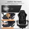thumbnail image 3 of JONPONY Computer Gaming Chair - High Back Ergonomic Desk Chair with Footrest and Lumbar Support, Height Adjustable Task Chair with Linkage Armrests and Headrest, 360° Swivel Wheels, Black, 3 of 6