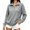 &014-Gray, variant on OunisaWomen's Henley Collar Sweatshirt, Long Sleeve Loose Casual Pullover
