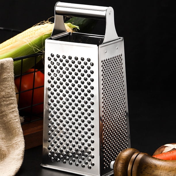 unbranded Rallador Multifuncional De Cocina Acero Inoxidable Con Y Mango