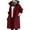 Wine*, variant on RUTAYY Women's Hooded Jacket Loose Long Sleeve Solid Color Button with Pocket Comfortable Outwear Windbreaker Wild Winter Coat Classic Elegant Tops
