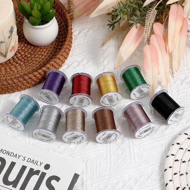 unbranded 10Ud Hilo De Nylon Satinado Para Joyería Con Colores Surtidos Ideal Para Macramé Y Bisutería