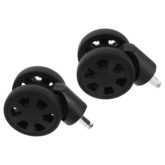 LOLIPPYY 2-Pack Black Silent Suitcase Wheels Replacement for with Easy Installation and Design