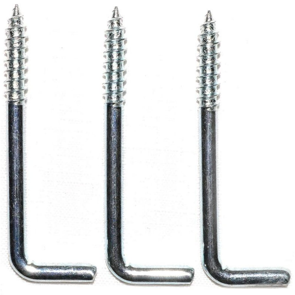 Prosource 5845805 2.67 in. Square Bend Screw Hook, Steel, Zinc Plated