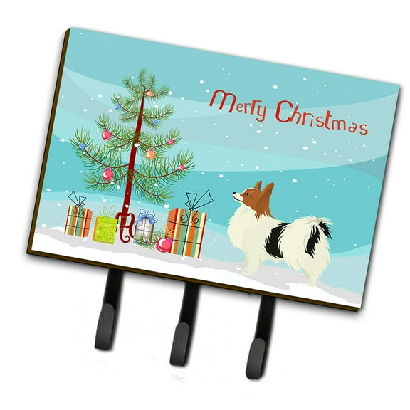 Papillon Christmas Tree Leash or Key Holder