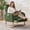 Green-Corduroy, variant on Nursery Rocking Chair with Footrest,Upholstered Glider Rocker with Side Pocket, USB Charging Port & Wood Legs, High Back Nursing Chair for Living Room & Bedroom