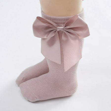 

Shop Clearance! Cozy Soft Baby Girls Bow Socks Tube Ruffled Knit Cotton Long Stockings for Infants and Toddlers