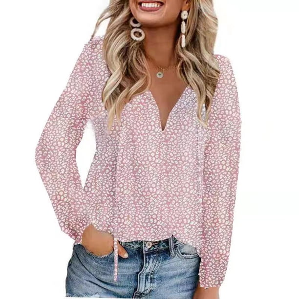Summer Women 2023 tops Blouses for Women Floral Print V Neck Ruffle