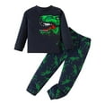thumbnail image 1 of Odeerbi 1-6 Años Niños Conjunto de Algodón Sudaderas Dinosaurio Cuello Redondo Sudaderas Pantalones de Chándal Conjunto de Dos Piezas Ropa de Dormir Conjunto de Ropa de Casa, 1 of 3