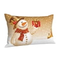 thumbnail image 2 of Kll Christmas Snowman Gift Pillow Covers Envelope Closure,Super Soft And Cozy Fuzzy Fleece Pillow Case Cover 20"X30", 2 of 9