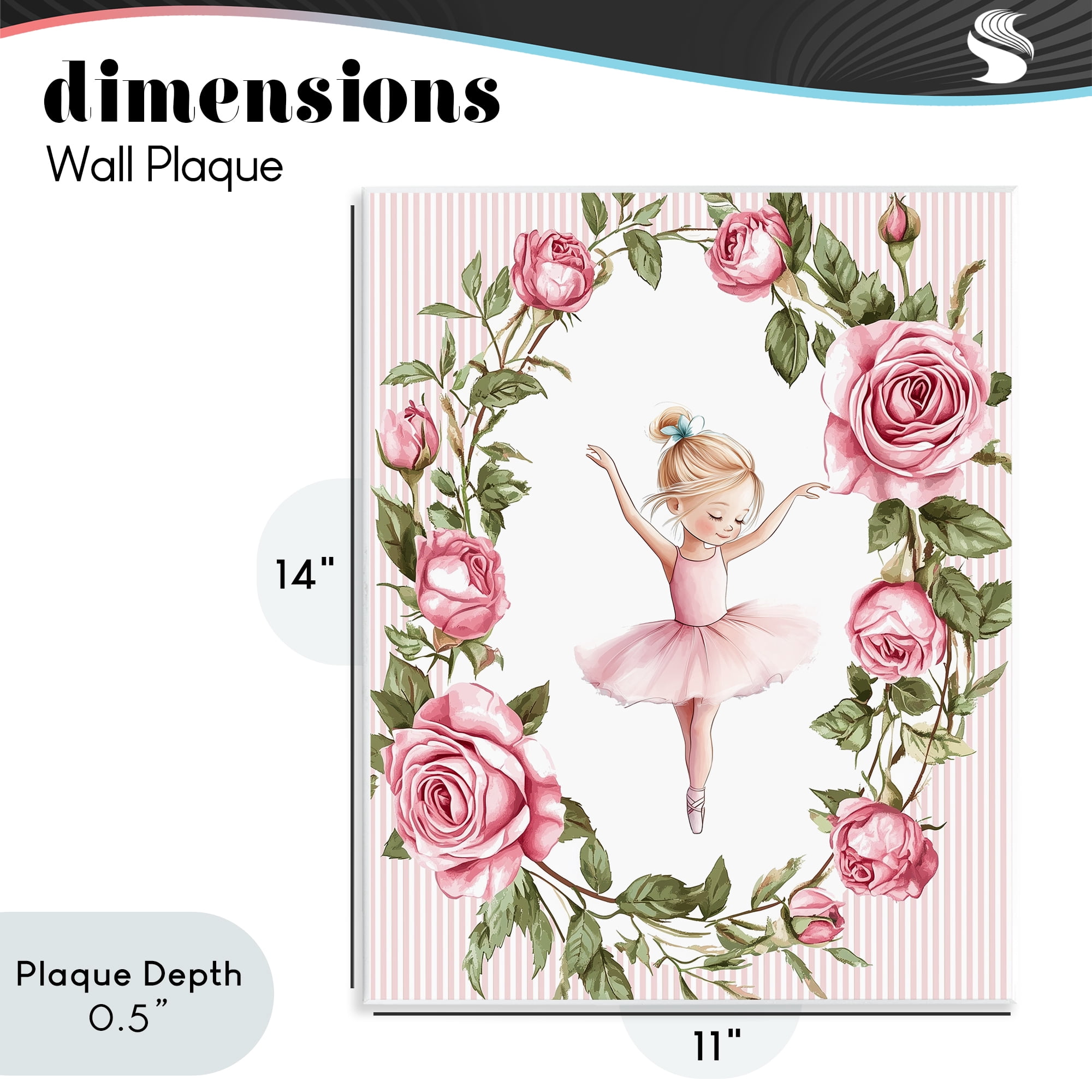 Stupell Industries Little Rose Dance Wall Plaque Art, design by Christine Simpson Art