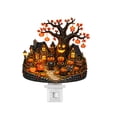 thumbnail image 2 of Halloween Decorations Halloween Tree House Night Light Plug in Spooky Cute Ghost Pumpkin Wall Decor for Home Party, 2 of 5