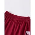 thumbnail image 6 of Fdqin Boys Summer Clothes 4 Pcs Letter Print Short Sleeve Shirt and Elastic Waist Shorts Sets Beach Vacation Outfit Red Black 7-8 Years, 6 of 7