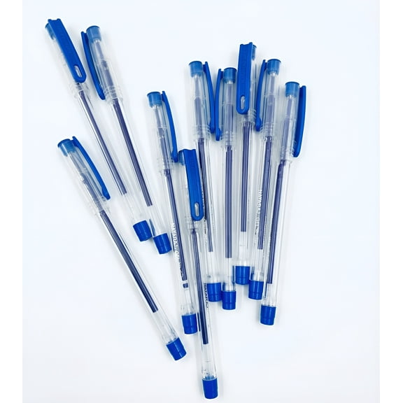 Nataraj Gelix Blue Gel Pens – Smooth Writing | Comfortable Grip  | Pack of 10