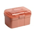 thumbnail image 2 of Caja de almacenamiento portátil Soledad Organizador de almacenamiento de 2 niveles Naranja, 2 of 10