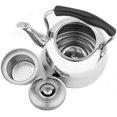 thumbnail image 3 of 2 Liters Stainless Steel Tea Kettle With Strainer, Teapot With Handle, 3 of 5
