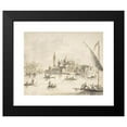 thumbnail image 2 of Giacomo Guardi 24x20 Black Modern Framed Museum Art Print Titled - The Island of San Giorgio Maggiore, Venice (1764-1835), 2 of 5