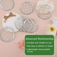 thumbnail image 4 of 3.4" Bottle Grid Lids,Pack of 10 Wide Mouth Metal Insert Net with Square Grids for Party,Flower Holder Lid Insert for Flower,Toothbrushes, 4 of 6