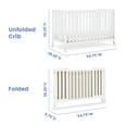 thumbnail image 4 of Simmons Kids Aria Full Size Portable Folding Crib - Greenguard Gold Certified, Bianca White, 4 of 11