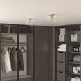 thumbnail image 2 of Henn&Hart 10" Transitional Metal Semi Flush Mount with Glass Drum Shade in Gold, 2 of 3