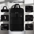 thumbnail image 3 of 30" Expandable Foldable Luggage Bag Suitcase with 4 Swivel Wheels Collapsible Rolling Travel Bag for Home Storage Moving,Black - EX, 3 of 7