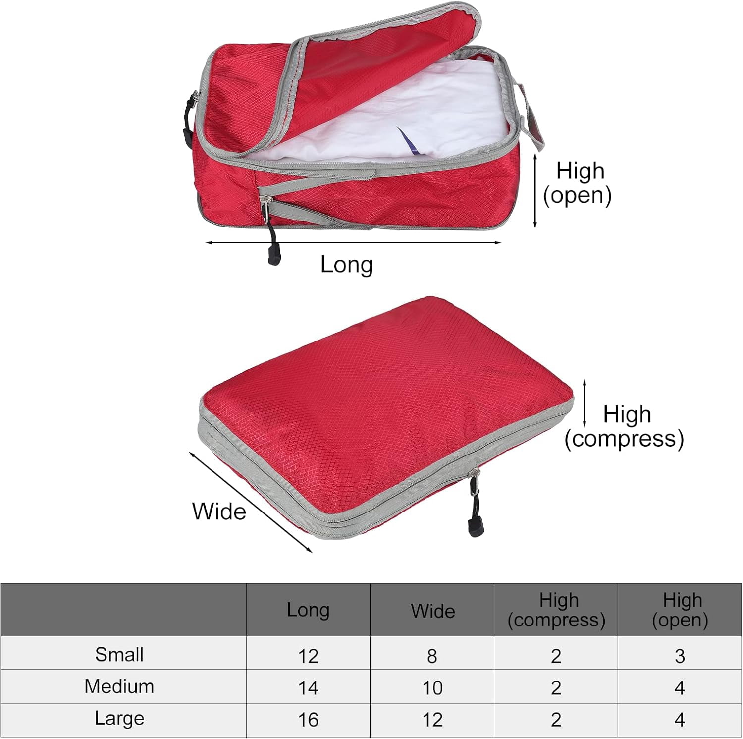 XiHAMA Compression Packing Cube Set for Carrying on Luggage Travel Packing Organizers with Laundry Bag for Backpack