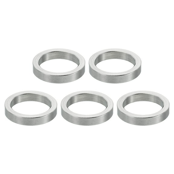 M12 Stainless Steel Spacers, 5 Pcs Metal Spacer Stainless Steel 12.2mm ID x 16mm OD x 3mm L for 1/2" or M12 Screw