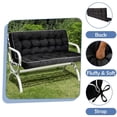 thumbnail image 4 of 55in Outdoor Swing Cushions, 3 Seat Porch Swing Cushion Replacement with Backrest, Swing Cushions for Outdoor Furniture 40*55IN  - Black, 4 of 5