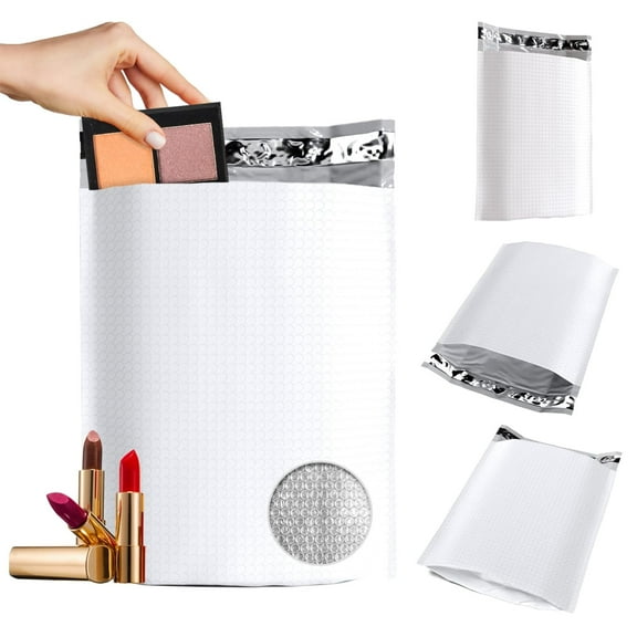 AMZ Supply Expandable Bubble Mailers 11x13 x4. Gusseted Padded Envelopes 11 x 13 x 4. White Bubble Mailers. Pack of 10