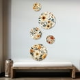 thumbnail image 2 of Designart "Cozy Rustic Floral Glow I" Floral Round Wall Art Set Of 5 - Beige Cottage Wall Living Room Decor Set, 2 of 6