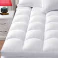 thumbnail image 2 of INGALIK RV King Mattress Topper, Cooling, Extra Thick, Pressure Relief, 400TC, 8-21" Deep Pocket, Sensitive Skin, White, 2 of 10
