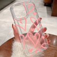 thumbnail image 3 of Funda de teléfono con estampado gráfico de corazón de amor para iPhone 14 15 16 Pro Max 11 12 13 Pro Mini X XR XS 7 8 Plus SE2, funda suave a prueba de golpes, 3 of 5