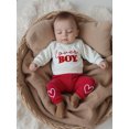 thumbnail image 5 of BemeyourBBs Toddler Baby Boy Valentines Day 2 Piece Outfits Newborn Love Boy Sweatshirt Tops and Pants Set Fall Winter Spring Clothes, 5 of 9