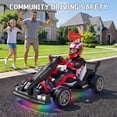 thumbnail image 6 of Porsche 24V Electric Go Kart Ride-On Toy for Boys Girls 6-12, Black, 6 of 10