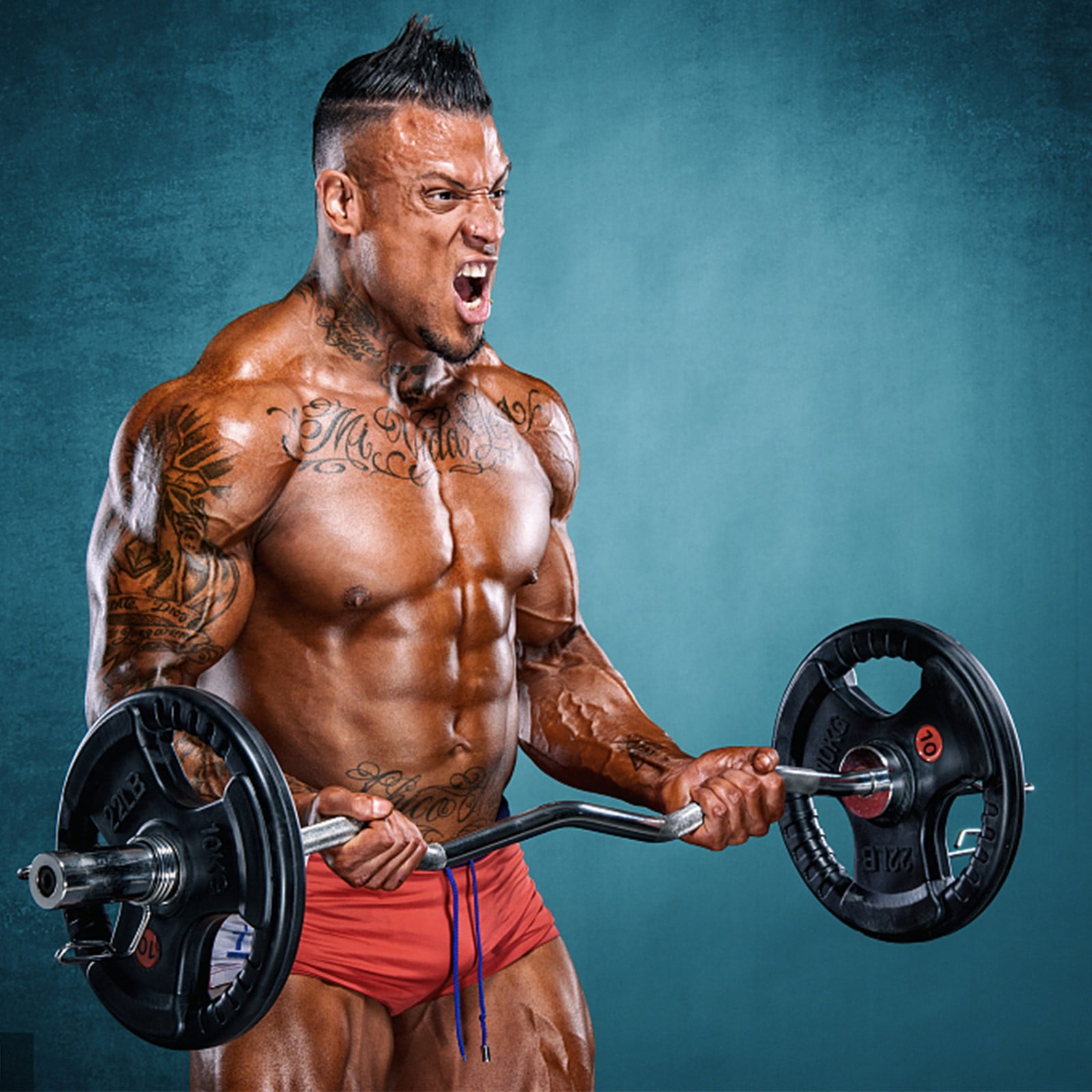 Olympic Weight Plates 22LB Plates Standard 2” Exercise Weights Weightlifting and Bodybuilding