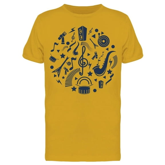 Music Doodles, Circle Shape Tee Men's -Image by Shutterstock