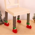 thumbnail image 1 of Sbnonk Christmas Decorations Striped Table Leg Covers Chair Leg Covers Table and Chair Protectors Christmas Decor, 1 of 9