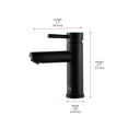 thumbnail image 2 of Elegant Kitchen and Bath Mia Single Hole Single Handle Bathroom Faucet in Matte Black, 2 of 10