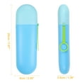 thumbnail image 2 of Portable Toothbrush Case Toothbrush Holders Plastic Dark Blue Light Blue 7.87"x2.36"x1.38", 2 of 7