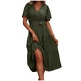 thumbnail image 2 of Gspmoly Robes d'Été pour Femmes, Robe Décontractée pour Femmes avec Poches, Robe d'Été à Imprimé Floral, Robe Courte à Col en V, Robes de Soirée pour Femmes en Liquidation, 2 of 5