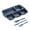 Dark Blue, variant on Plastic Meal Tray Righ-Handed Heavyweight Lunch Tray with 5-Compartments for Schools, Cafeterias, and Dining Halls Dark Gray