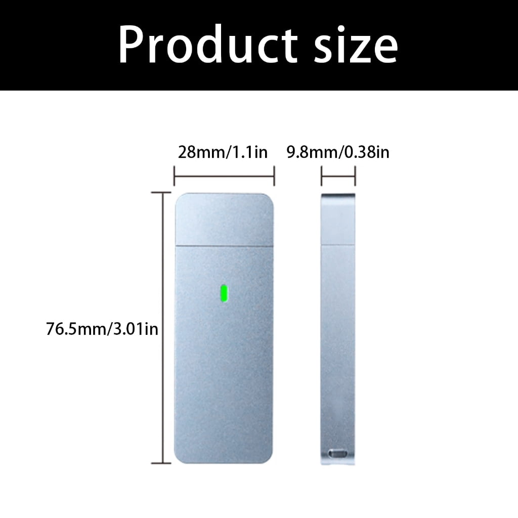 MOMOJIA USB A/C NVME PCIe M Key Enclosure 10Gbps Transfer Speed Compatible 2230 SSDs