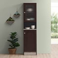 thumbnail image 2 of Contemporary Home Living 63" Brown and Gray Rectangular Enclosed Storage Kitchen Pantry with Doors, 2 of 4